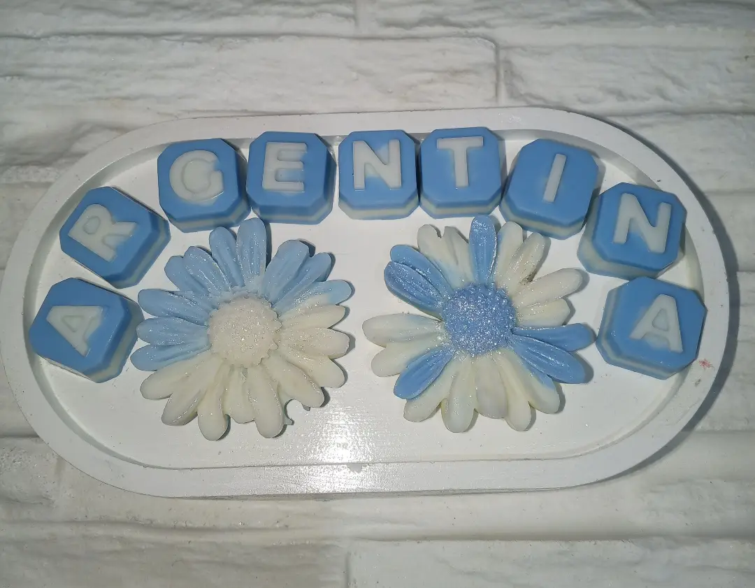 Velas de soja personalizadas con letras